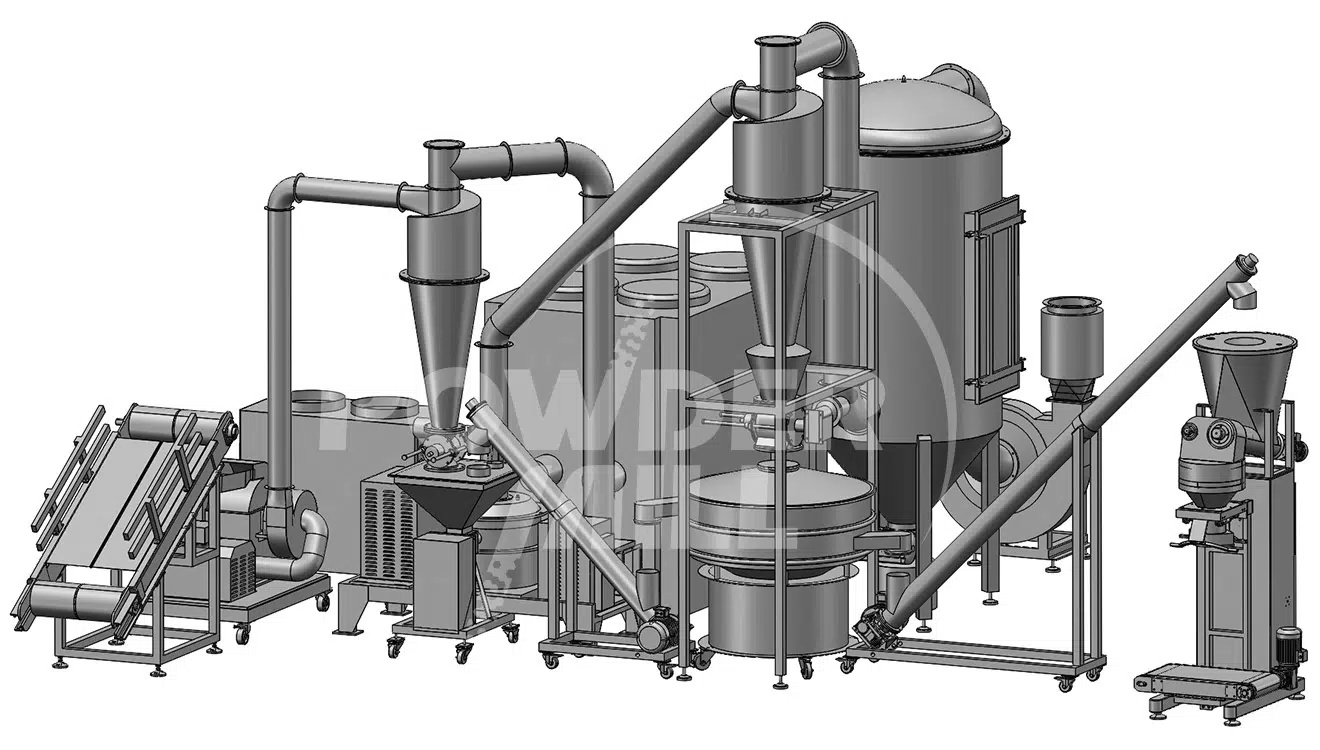 鱼虾饲料粉碎混合生产线